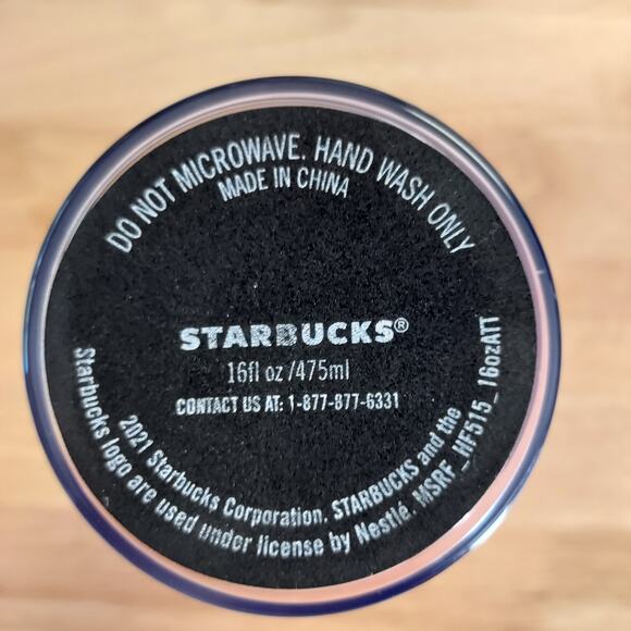 Starbucks 2021 Golden Ribbon Holiday Coffee Travel Tumbler 16 oz mug NWOT - Picture 3 of 6